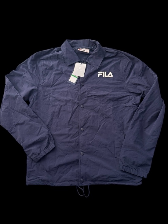 Fila Other - New men’s Fila Navy Windbreaker Coach Jacket with White Logo large